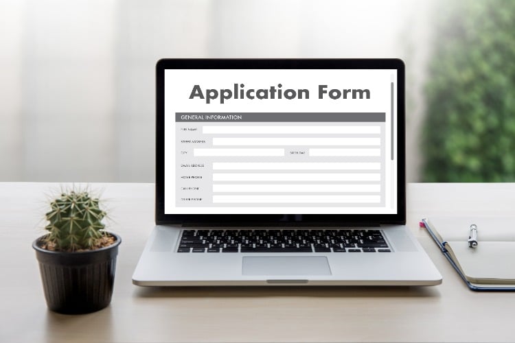 application-form-on-computer